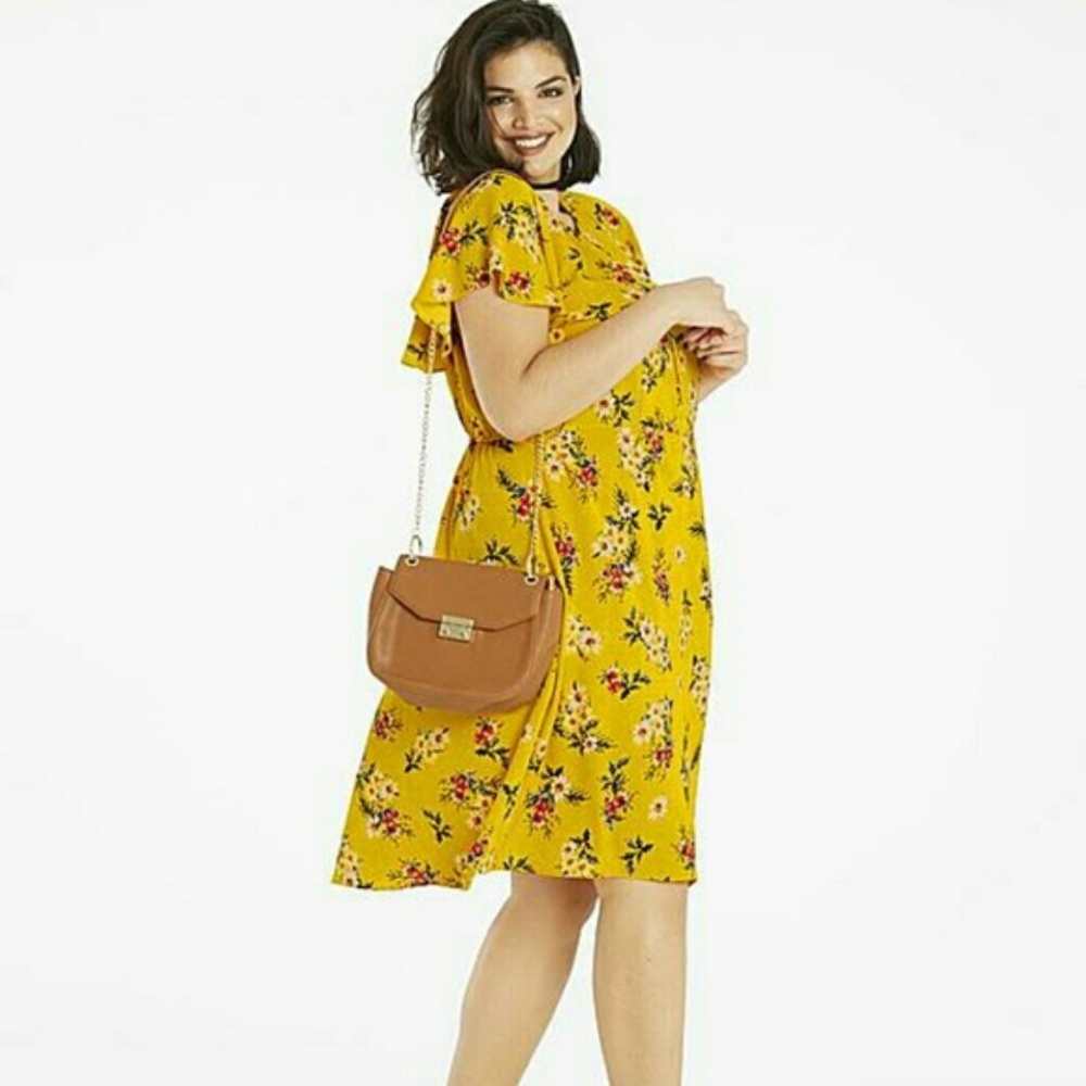 NWT Feminine Floral Print Simply Be Dress … - Picture 2 of 8